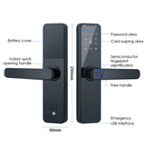 Tuya Home WIFI Smart Door Lock Biometric Fingerprint Smart Card Password Key USB V201-LOCK291BL8AU