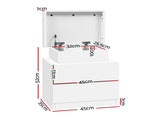 Artiss 2X Bedside Table 2 Drawers Lift-up Storage White FURNI-O-BS-02-WHX2