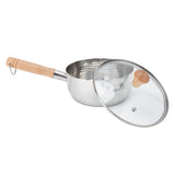 Saucepan Stainless Steel Pot Supplement Food Pot with Single Handle Cover for KitchenSmall V1294-YM0901-3118210166512