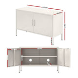 Artiss Buffet Sideboard Metal Cabinet - SWEETHEART White AI-LOCKER-MI-WH