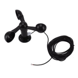 Anemometer Sensor Wind Speeds Cup with 8M Waterproof Cable 4cm Mounting Hole Anti Interference 3 V1294-YM0706-3111230214811