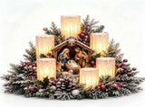 Christmas Lightedpiece with Flameless Candle Glow, Christmas Decorations Indoor, Christmas V1192-AZ-W-35169