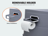 Portable Toilet for Camping, Porta Potty with 5L Detachable Inner Bucket & Removable Paper Holder, V952-MTSBXSMT300BBWUTFV0