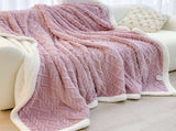Purple 180*200cm Double Blanket, Taffeta Fleece Blanket, Thick Winter Quilt, Lambswool Coral Fleece V888-ELOSUNG50041