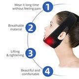 Breathable V-Line Chin Strap with 15 high-intensity Red-Light LEDs for Facial Firming & Skin V888-ELOSUNG45244