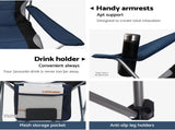 Weisshorn Camping Folding Chair Portable Outdoor Hiking Fishing Picnic Navy 2pcs CAMP-B-C-61-NA-FC2