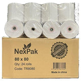 24x Thermal Paper Receipt Rolls 80x80mm for Cash Register V563-E8080-1BOX