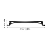 20Pcs Adjustable Black Closet Rod Plastic Bars for Space Saving Clothes Hanging V1366-AZ2-W-19577