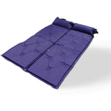 Double Self Inflating Mattress Camping Hiking Airbed Camp Mat Sleeping Pillow w/ Bag - navy V610-SELINFMAT-NAV-2