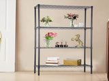 Modular Wire Storage 90x45cm Steel Shelving Black With Fixed Legs For Garage Warehouse Or Kitchen V63-841431