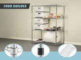 Modular Wire 120x45cm Steel Shelving Chrome With Fixed Legs For Garage Kitchen Or Retail V63-841021