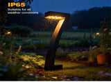 8 Pack "7" Shaped Solar Pathway Lights - Outdoor Waterproof Modern LED Landscape Stake Lights with V888-ELOSUNG55290