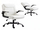 Artiss Executive Office Chair Mid Back White OCHAIR-G-7023-WH
