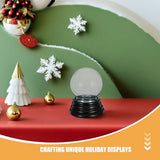 2Pcs Clear Glass Snow Globe Jars for DIY Christmas Craft Holiday Decorations V1366-AZ2-W-22099