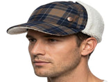 Plaid Supre Trapper Ushanka Hat Sherpa Lined Winter Ear Flap Cap - Navy/Khaki V563-KNGOL-K1502FA-GP255-S_M