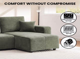 Sarantino Caliana Reversible L Shape Sofa Bed with Storage & Backrest - Green SOFA-MLM-326-GN