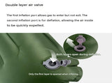 Navy blue Single Outdoor Foot Pump Inflatable Sleeping Pad - 40D Nylon Camping Air V888-ELOSUNG56187-1