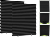2 Pack Blackout Pleated Blinds, No Drill Window Shades with 4 Clips for Bedroom Kitchen Bathroom, V1237-ZY-924-062