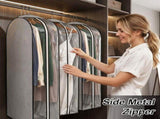 3Pcs Hanging Garment Bag with Dual Metal Zipper Garment Cover Smooth Glide Design Washable Wipeable V1366-AZ2-W-15031