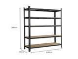 Traderight Warehouse Shelving Shelves Black HW0188-BK_NZ