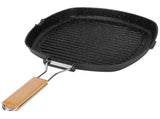 NonStick Practical Frying Pan Steak Skillet BBQ with Foldable Handle Kitchen Supplies V1294-YM0718-3118200268312
