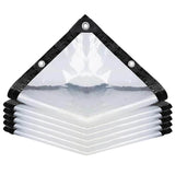 Heavy Duty Clear Tarp Waterproof Cover, Transparent Tarpaulin with Grommets and Reinforced Edges, V1366-AZ2-W-16641