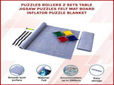 Puzzles Rollers 2 Sets Table Jigsaw Puzzles Felt Mat Board Inflator Puzzle Blanket V63-916191