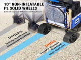 Beach Dolly with Big Wheels for Sand, 15.4" x 15.7" Cargo Deck, w/ 10" PE Solid Wheels, 69LBS V952-STTCXG10INCH3UV59V0