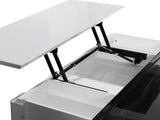 Coffee Table High Gloss Finish Lift Up Top MDF Black & White Colour Interior Storage V43-CT-GND-B&W