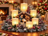 Christmas Lightedpiece with Flameless Candle Glow, Christmas Decorations Indoor, Christmas V1192-AZ-W-35169