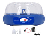 Egg Incubator 6 Eggs 15W Blue with Automatic Turner Egg Candler Display Temperature Control Poultry V1294-YM0901-3111230303811