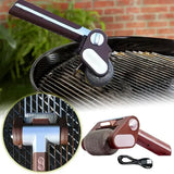 Rechargeable Electric BBQ Grill Cleaner with Bristle-Free Stainless Steel Roller, LED Light and V1189-LC-HW-00673