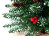 Mini Christmas Tree 45cm, Natural Pinecone Log Base Tabletop Decoration V1232-MNSDS-002