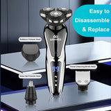 Men'S Electric Shaver 4-In-1 Shaver Multifunctional Shaver USB Charging Shaver - Black - Size 1168 V1106-111-68012-BLK-1168