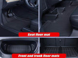6 piece Tesla Model Y Floor Mats for Front and Rear Trunk Front Passenger and Driver Side V63-847811