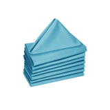 Hoydu Set of 8 Cotton OR Poly Cotton Napkins Aqua V442-GNA-MISC-SETOF8NAPKINS-AQUA-SQ