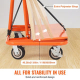 Drywall Cart, 3000 LBS Panel Dolly Cart with 45.28" x 21.8" Deck and 5" Swivel Wheels, Heavy-Duty V952-BLTCDGS000008IV4SV0