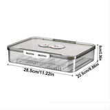 Large Capacity Transparent Plastic Food Storage Container with Airtight Sealing Lid for Refrigerator V1366-AZ2-W-14670