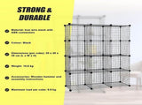 12 Cube Wire Grid Organiser Bookcase Storage Cabinet Wardrobe Closet Black V63-827861