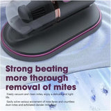 Purple Portable UV Mattress Cleaner, Handheld Wireless Dust Mite Vacuum, Home UV Sterilizer for Bed, V888-ELOSUNG13060