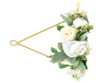 Floral Hoop Metal Ring Wreath Artificial Wall Hanging Wreath for Wedding Home Coffee ShopTriangular V1294-YM0901-3115210112712