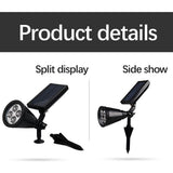 Solar Landscape SpotlightsOutdoor Led Waterproof Solar Powered Wall Lights 2-in-1 Adjustable Lights V1370-AZ4-19712