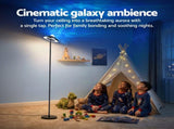 Artiss 2-in-1 LED Floor Lamp with Galaxy Projector &Remote, 178cm Tall Torchiere Standing Light with LAMP-FLOOR-2IN1-BK