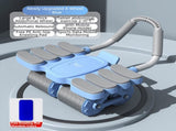 Blue 4-Wheel Automatic Rebound Ab Roller with 8 Elbow Support - Core Trainer for Home Abdominal V888-ELOSUNG42118
