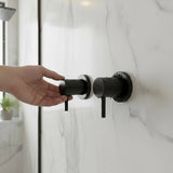 Bathroom Shower Bath Hot and Cold Mixer WATERMARK Certified in Black V63-847871