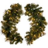 Christabelle 1.22m Split 2pc Christmas Wreath with LED Lights Pine Dual Front Doors Decoration 112_SENGG122S