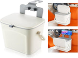 Car Trash Can with Lid and Phone Holder, Universal Bin, Waterproof Hanging Vehicle Garbage Can, Leak V1259-DP01-A-4416