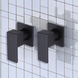 Bathroom Shower Bath Hot and Cold Square Mixer WATERMARK Certified in Black V63-847901