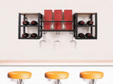 Wall Mounted Wine Rack 3 Stem Glass Holder Storage Organiser V63-841821