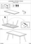 Dining Table 180cm Medium Size Solid Acacia Wooden Frame in Silver Brush Colour V43-DT-SSH